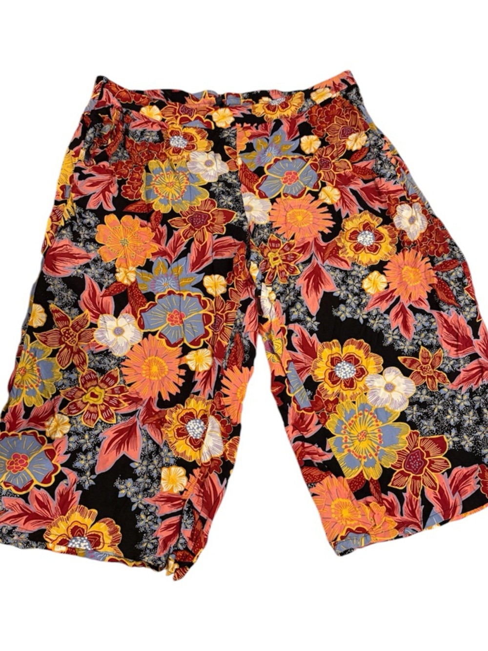 Rachel Roy Maximalist Floral Wide Leg Long Shorts Size 2X